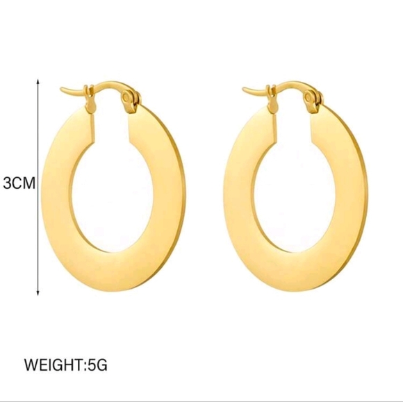 Smooth gp minimalist huggies; thin & light weight; not big or tiny; 1.18"; nwot - Picture 6 of 7